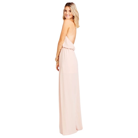 Show Me Your Mumu Women’s SMYM Bridesmaid Medium Pink Blush Halter Dress NWT - Picture 5 of 12
